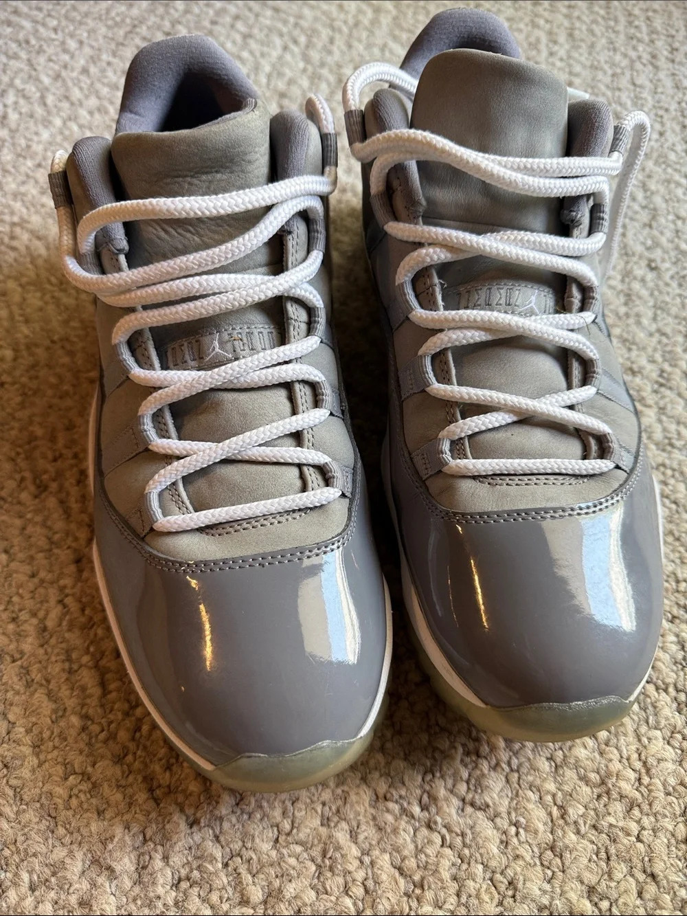 Jordan Men's Retro 11 Low-Top Sneakers in Gray and White size 13